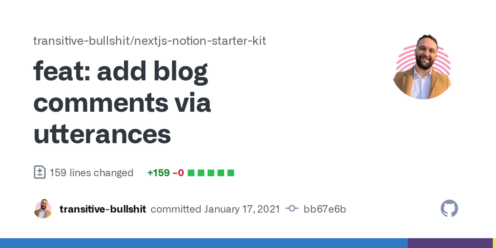 feat: add blog comments via utterances · transitive-bullshit/nextjs-notion-starter-kit@bb67e6b
